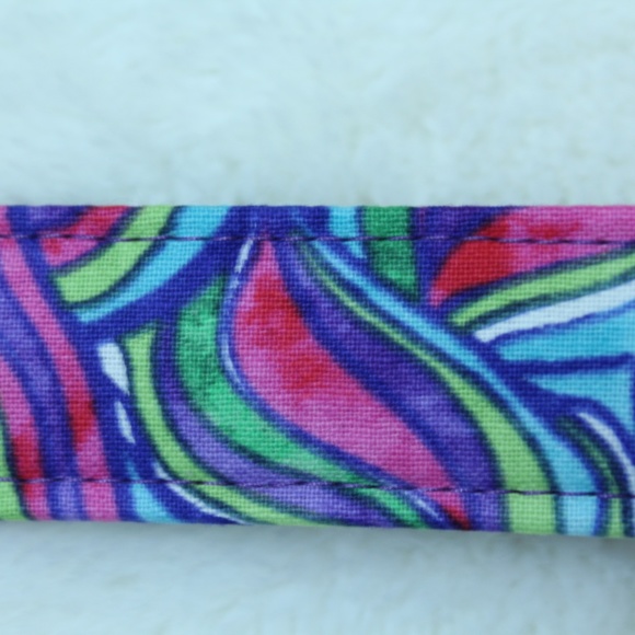 Rainbow Swirl Key Chain - Key Lanyard - Key Wristlet - Picture 7 of 7
